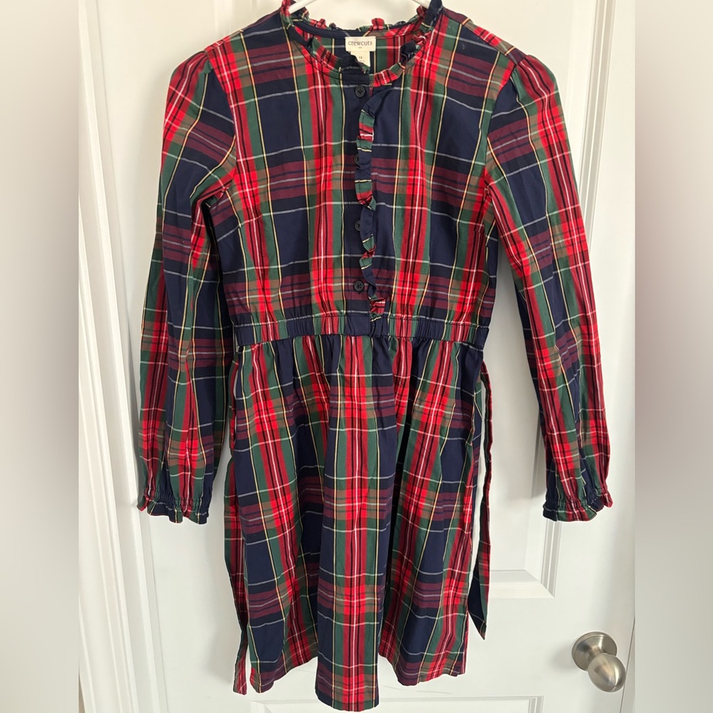 Crewcuts JCrew Girls Christmas Dress Multicolor Plaid Size 12